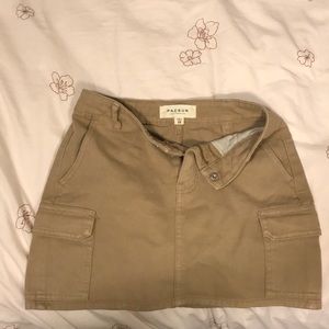Pacsun Beige Jean Skirt